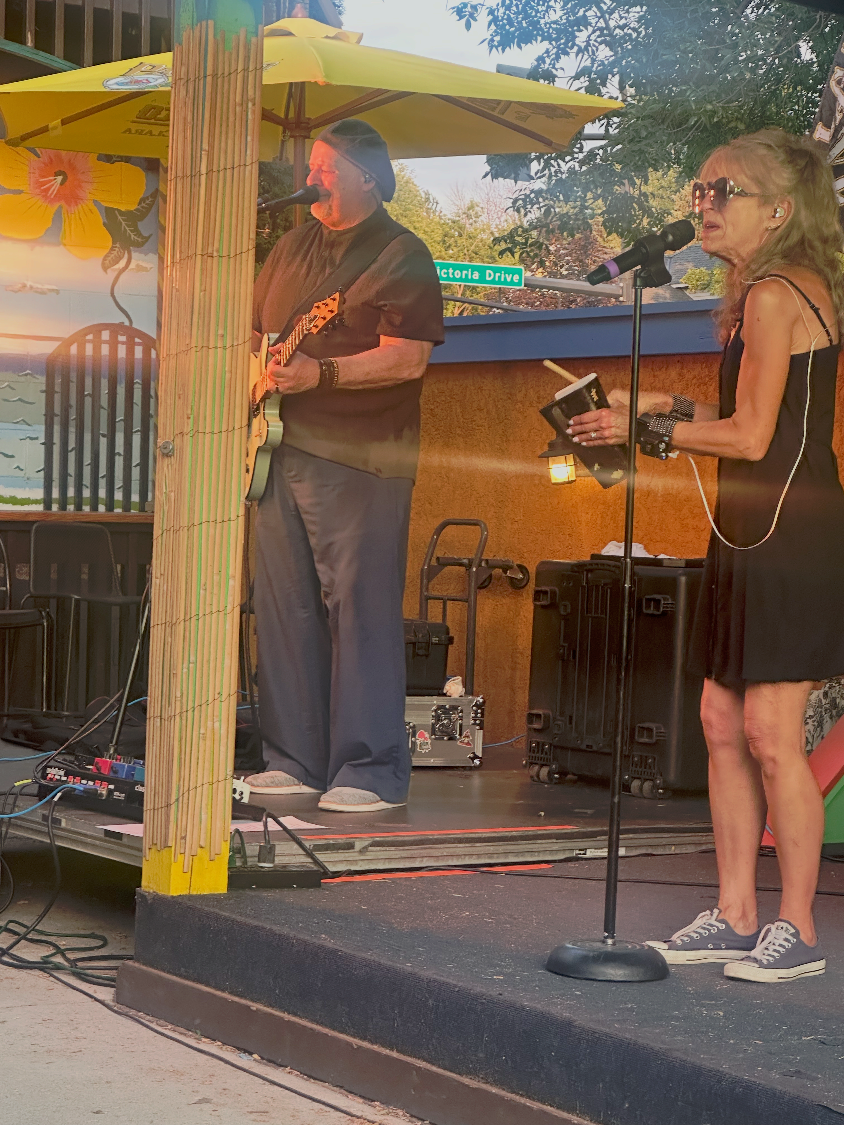 Flying Train Wreck guitarist and vocalist performing